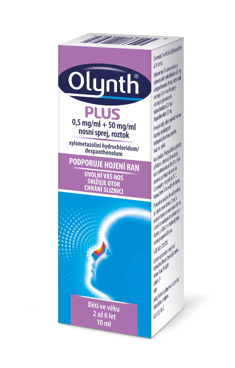OLYNTH® PLUS 0,5 mg/ml + 50 mg/ml nosní sprej, roztok 10 ml