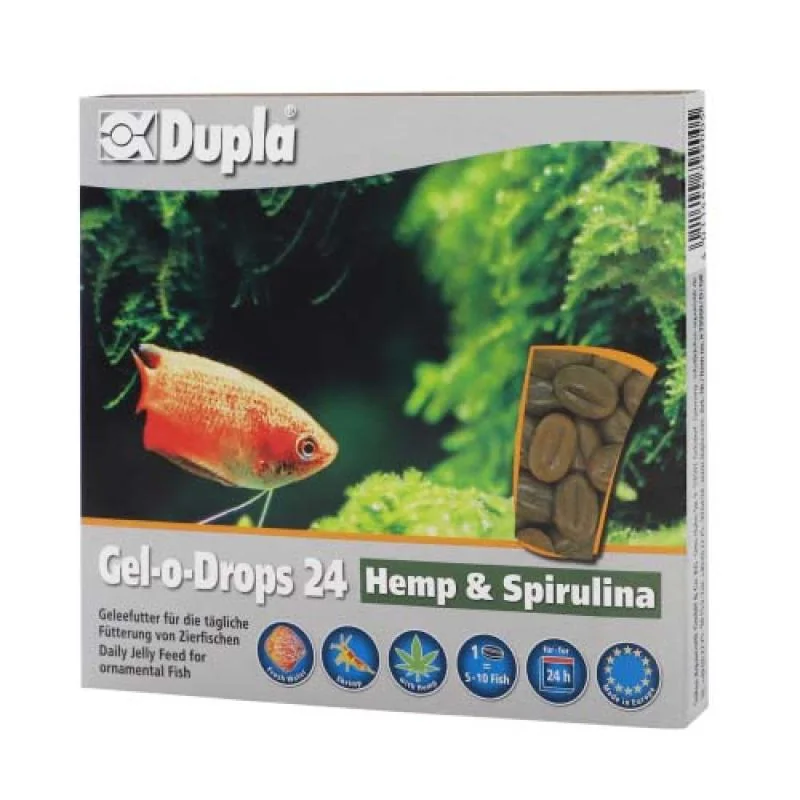 Dupla Gel-o-Drops 24-Hemp & Spirulina gélové krmivo pro okrasné ryby / konopí a sp 