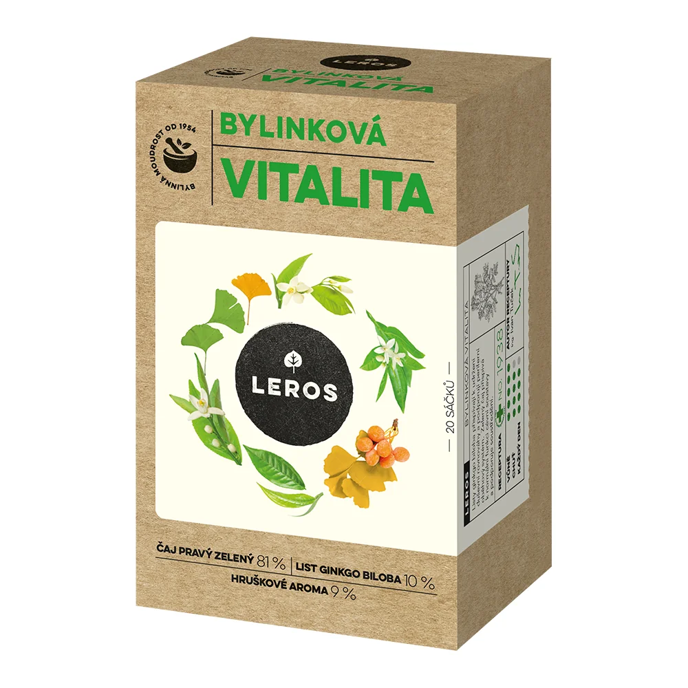 Leros Bylinková vitalita porcovaný čaj 20x2 g