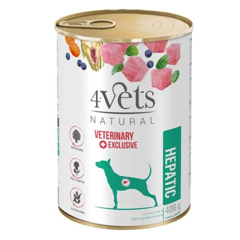 4vets NATURAL VETERINARY EXCLUSIVE HEPATIC 400g pro psy s onemocněním jater