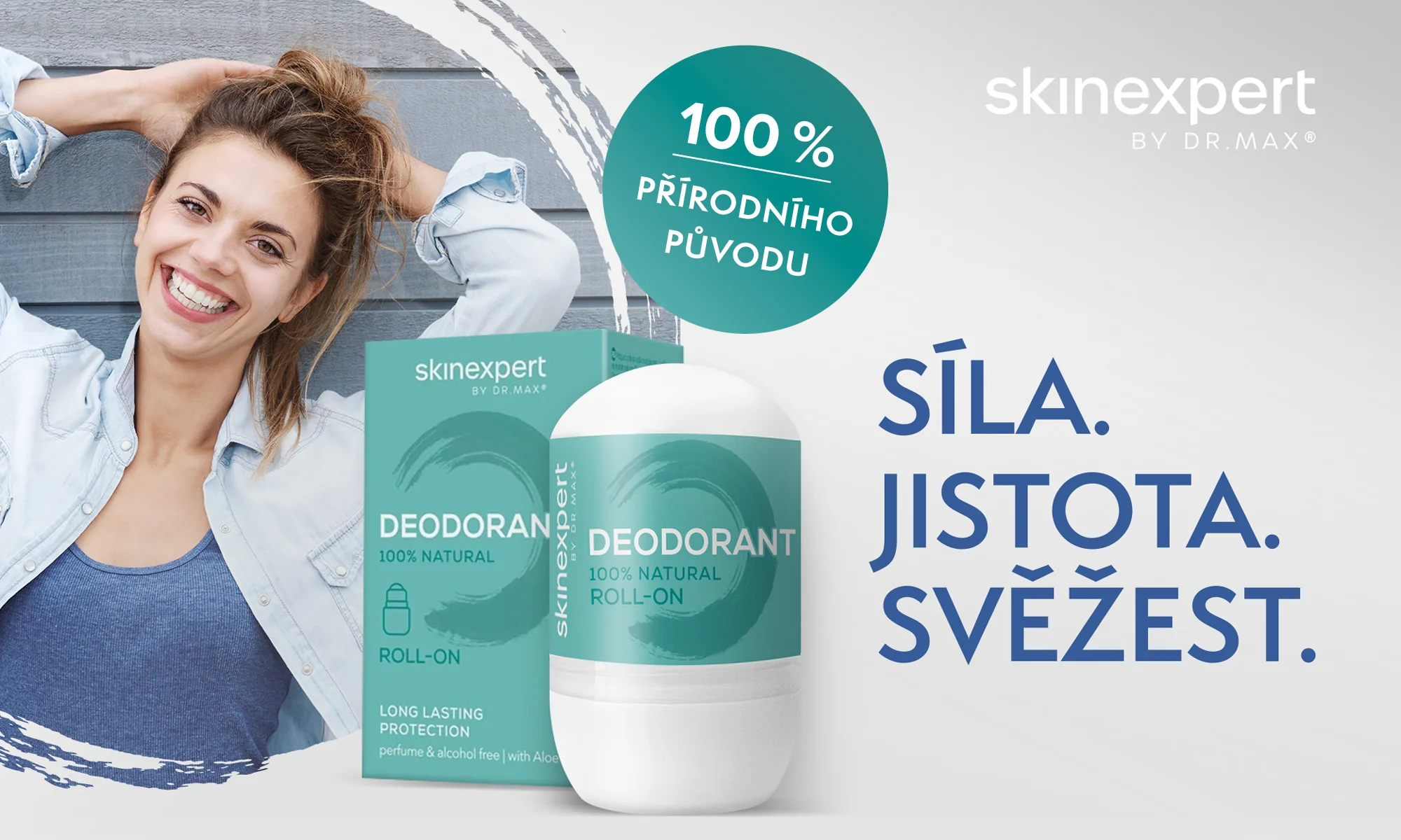 Skinexpert by Dr. Max deodorant. Síla, jistota, svěžest. 100% přírodního původu.