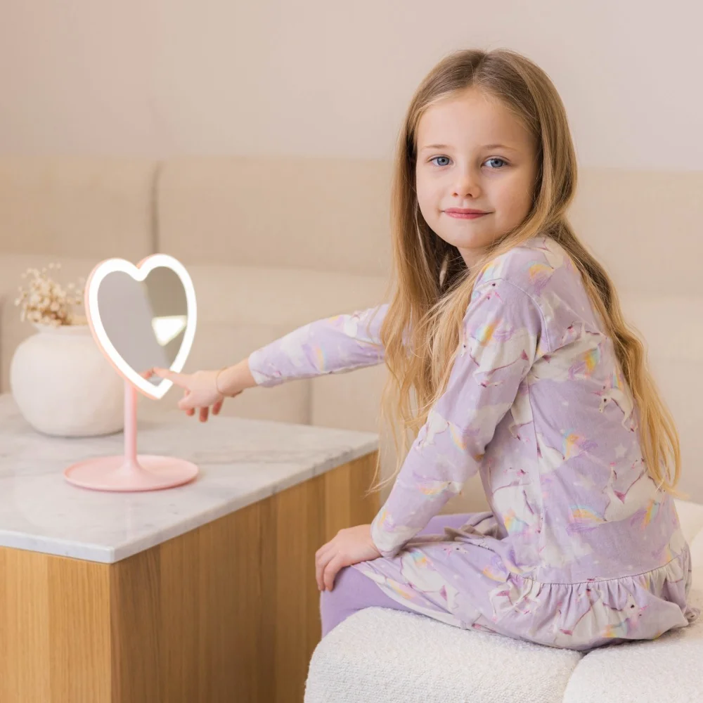 InnoGIO GIOperfect Pink Heart kosmetické zrcátko 1 ks