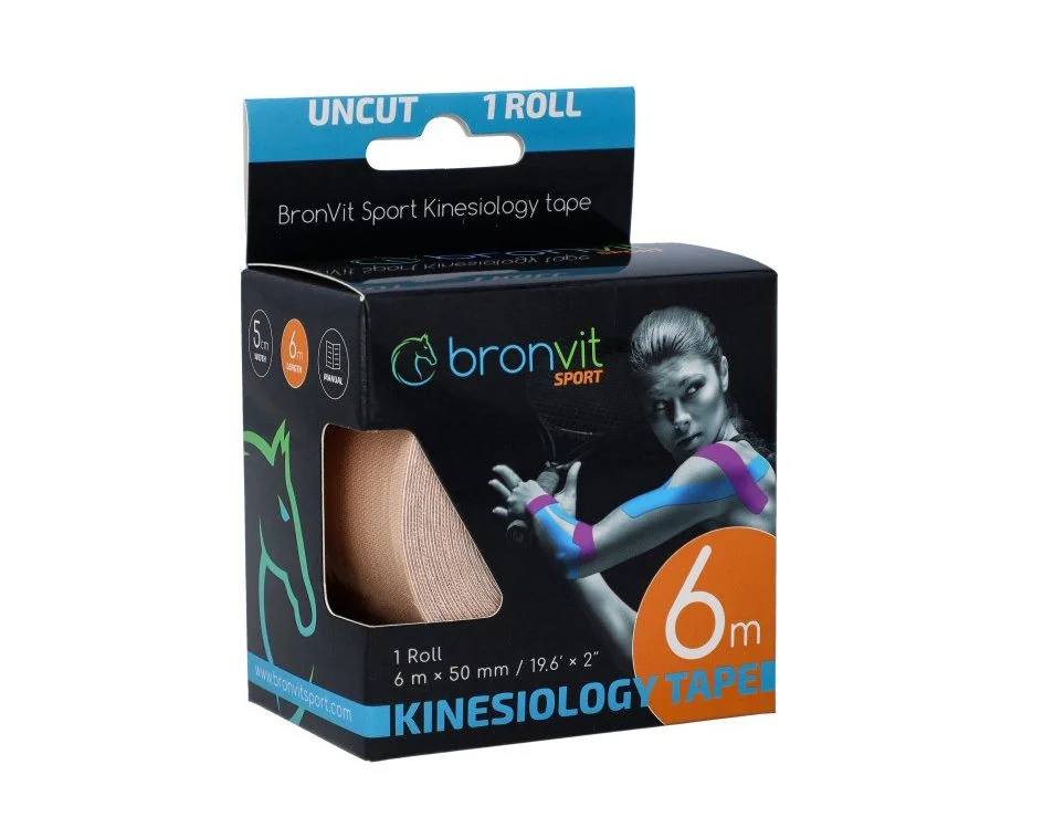 BronVit Sport Kinesio Tape classic 5 cm x 6 m tejpovací páska světle béžová