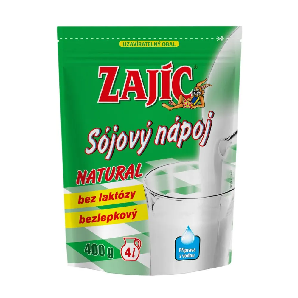 Zajíc Sójový nápoj Natural sáček 400 g doypack