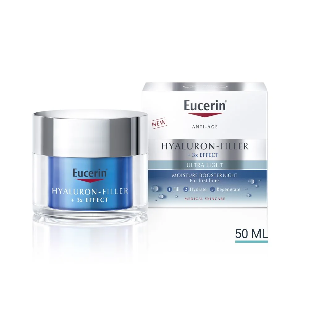 Eucerin Hyaluron-Filler + 3x Effect noční hydratační booster 50 ml