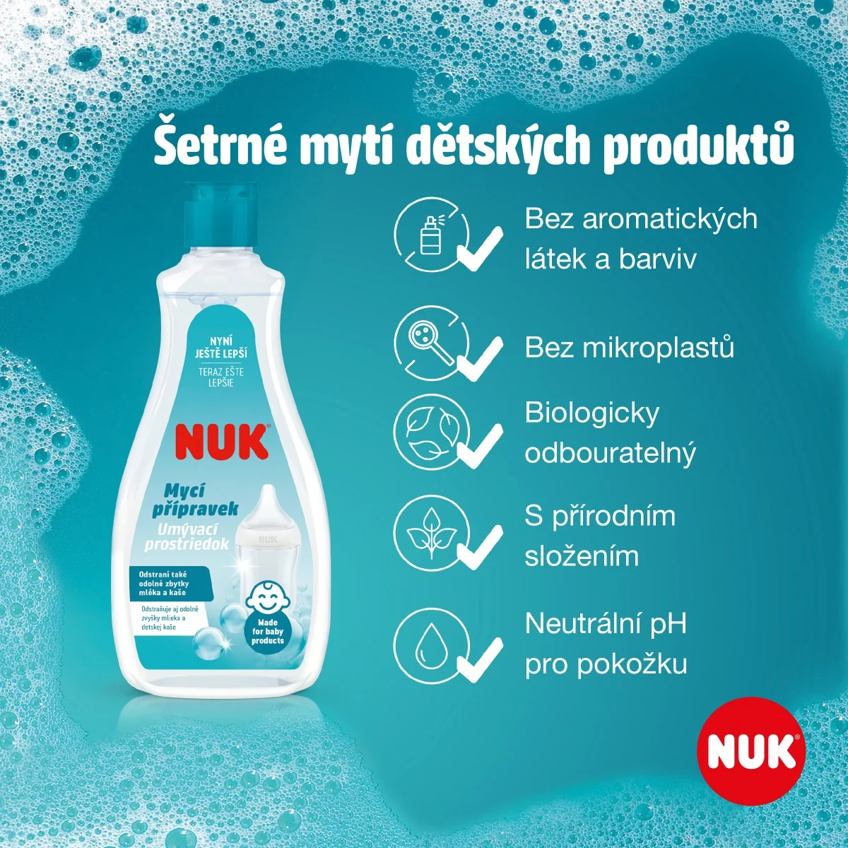 NUK Mycí prostředek na láhve a savičky 500 ml