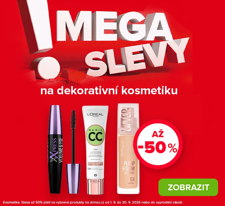 MEGASLEVY na dekorativní kosmetiku MEGASLEVY na dekorativní kosmetiku