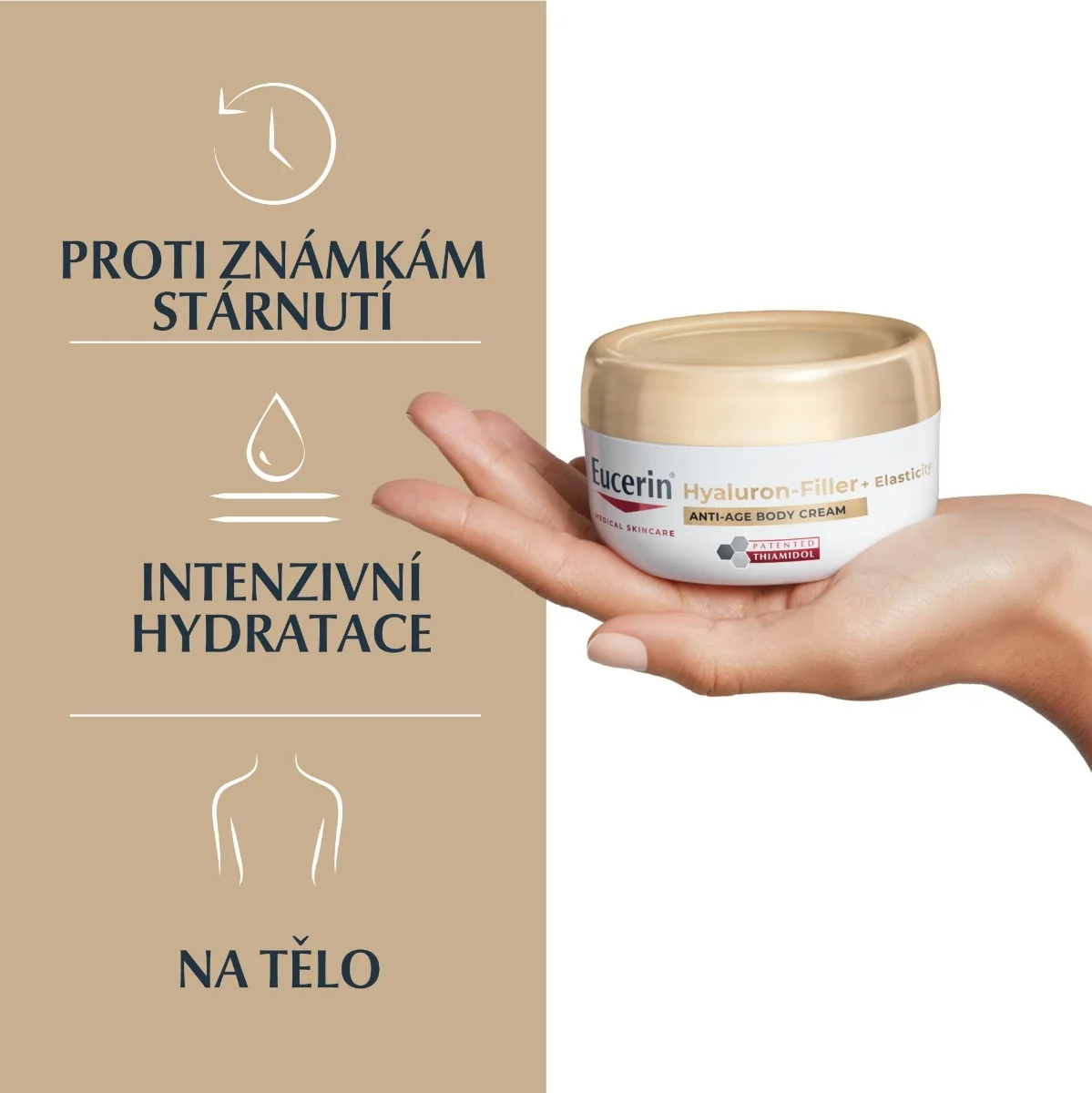 Eucerin Hyaluron-Filler + Elasticity tělový krém s omlazujícím účinkem 200 ml