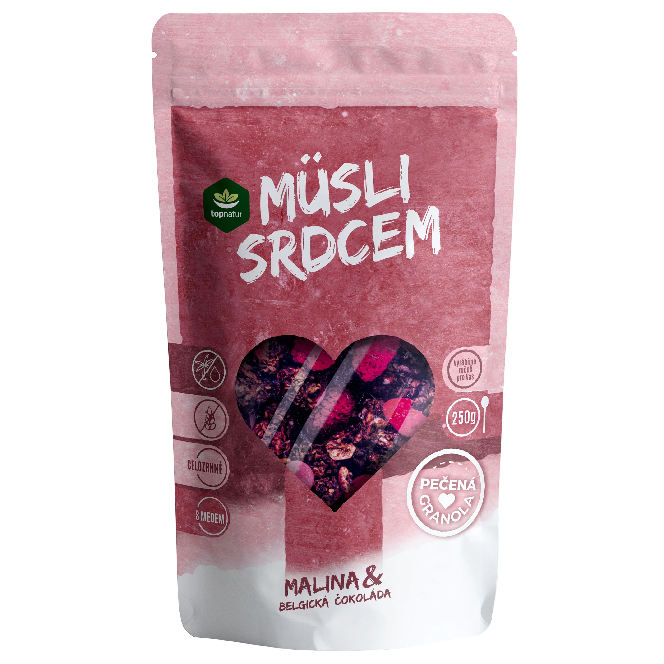 Topnatur Müsli srdcem Malina&Belgická čokoláda 250 g