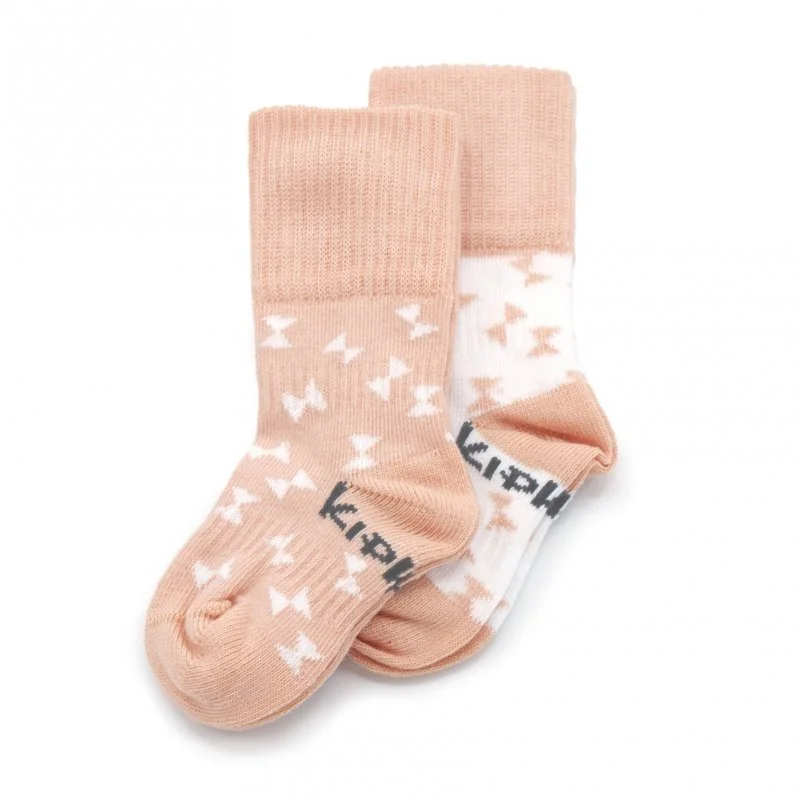 KipKep dětské ponožky Stay-on-Socks 6-12m 2páry Party Pink 