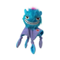 Dog Fantasy Hračka Monsters strašidlo pískací chlupaté modré s dečkou