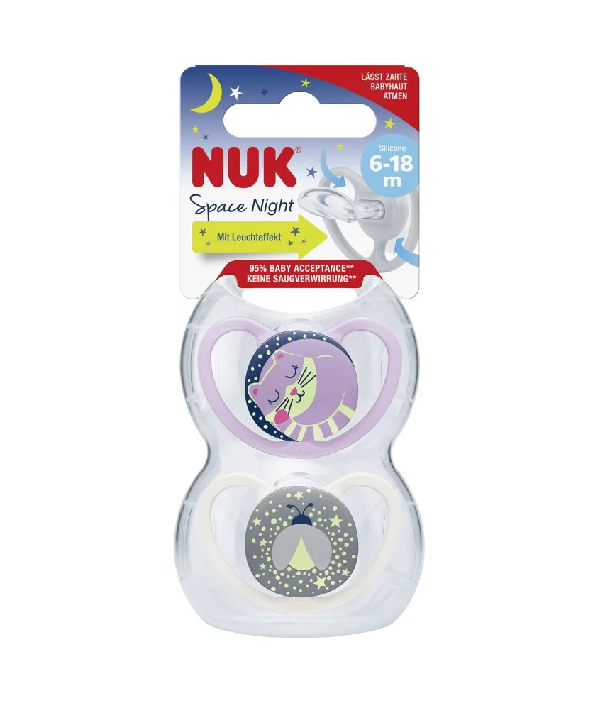 NUK Dudlík Space Night 6-18m box 2 ks