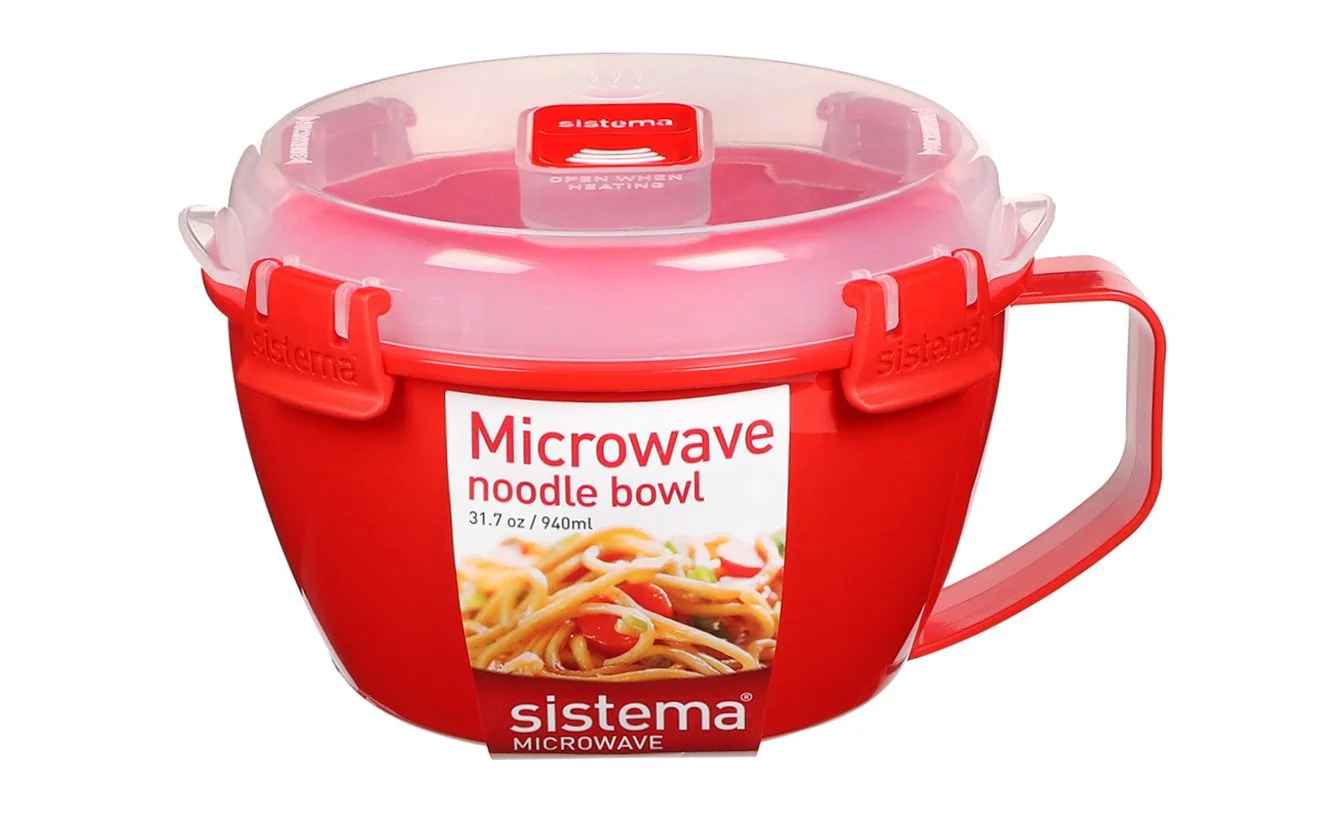 Sistema Microwave dóza na nudle a hranolky 940 ml červená