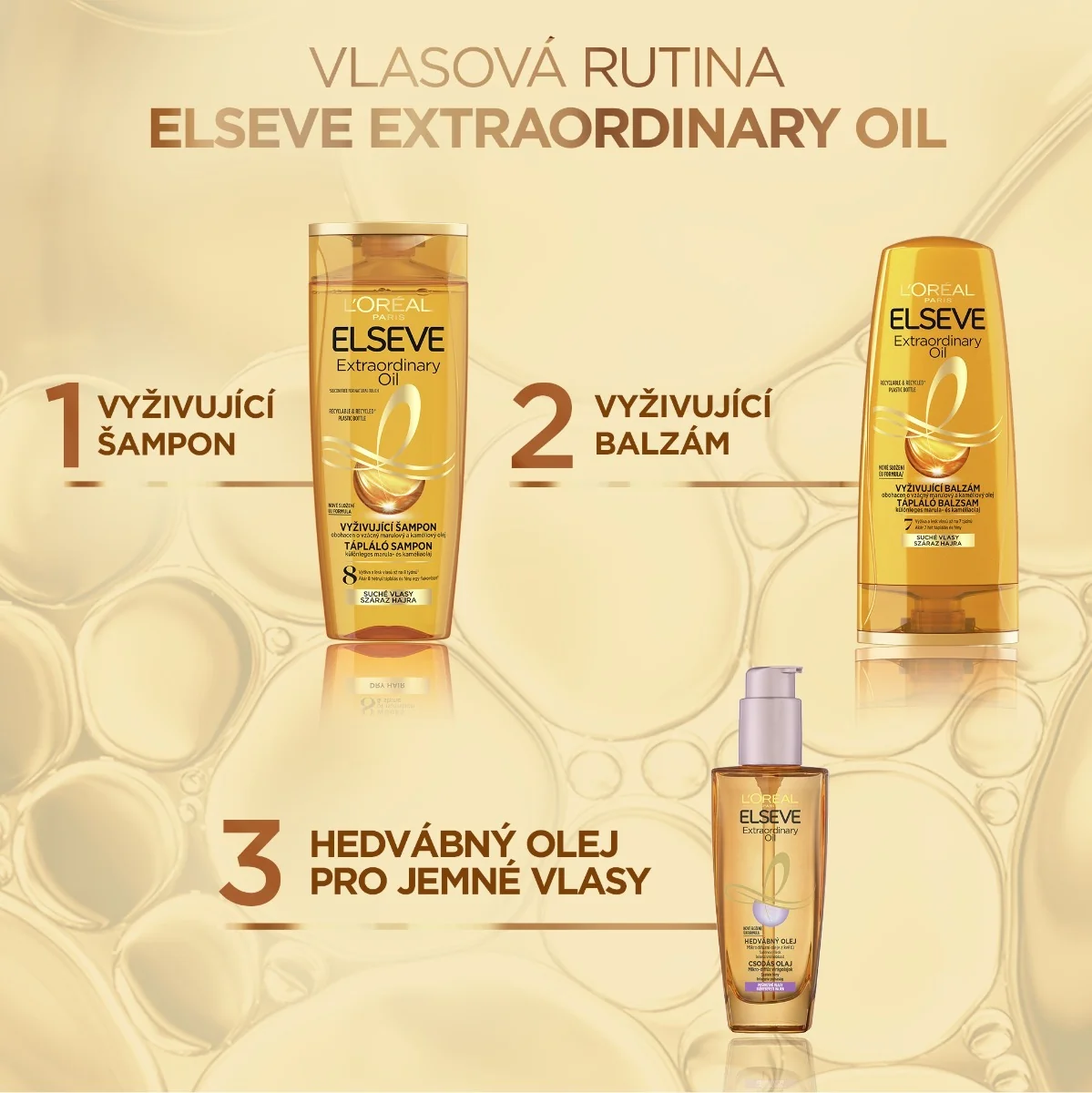 Loréal Paris Elseve Extraordinary Oil hedvábný olej na jemné vlasy 100 ml