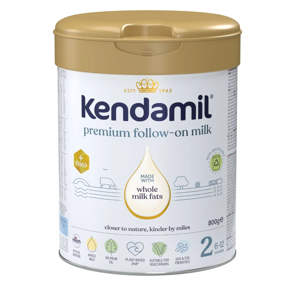 Kendamil 2 Premium Kojenecké pokračovací mléko HMO+ 800 g