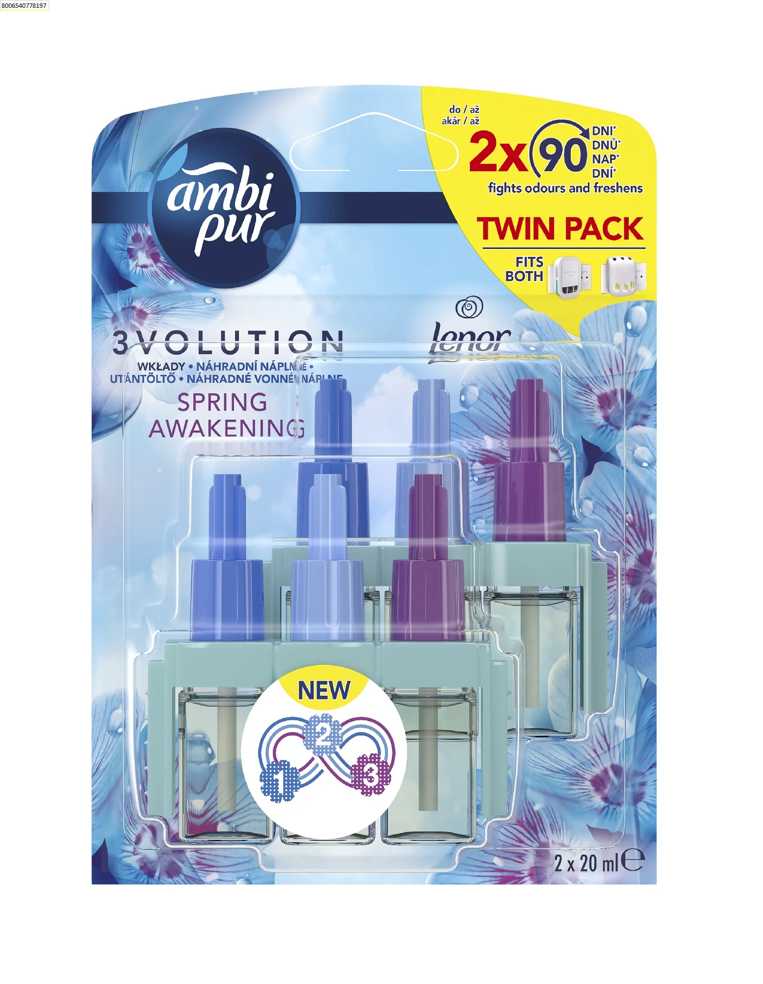 Ambi Pur 3volution Spring Awakening náhradní náplň 2x20 ml