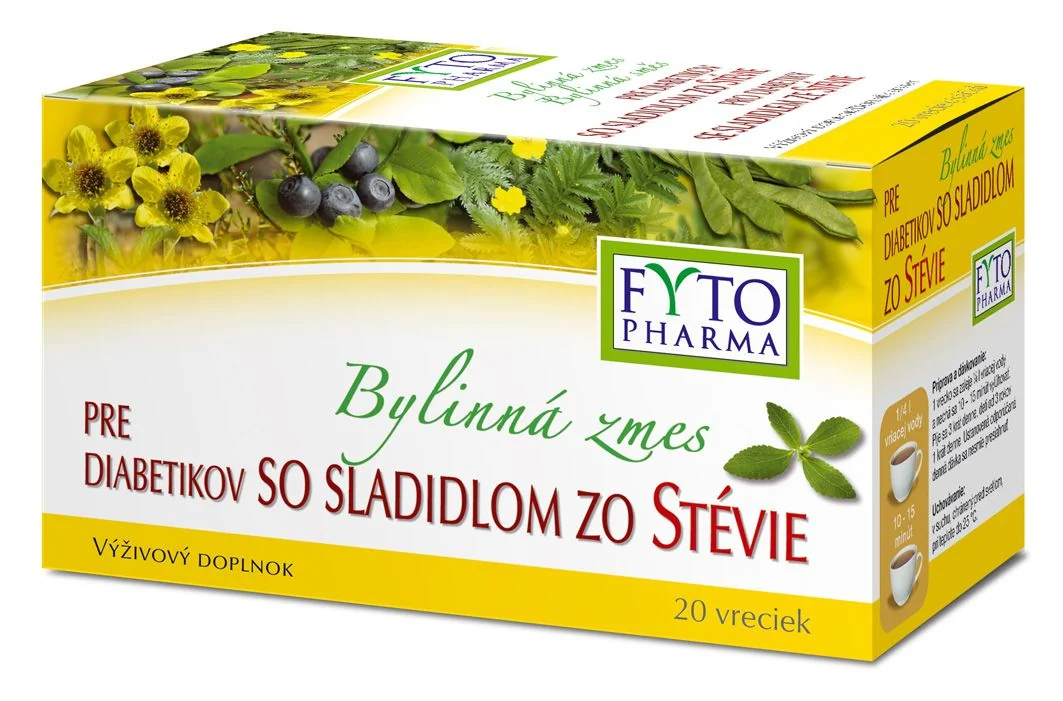 Fytopharma Bylinná směs pro diabetiky se sladidlem ze stévie 20x1,5 g