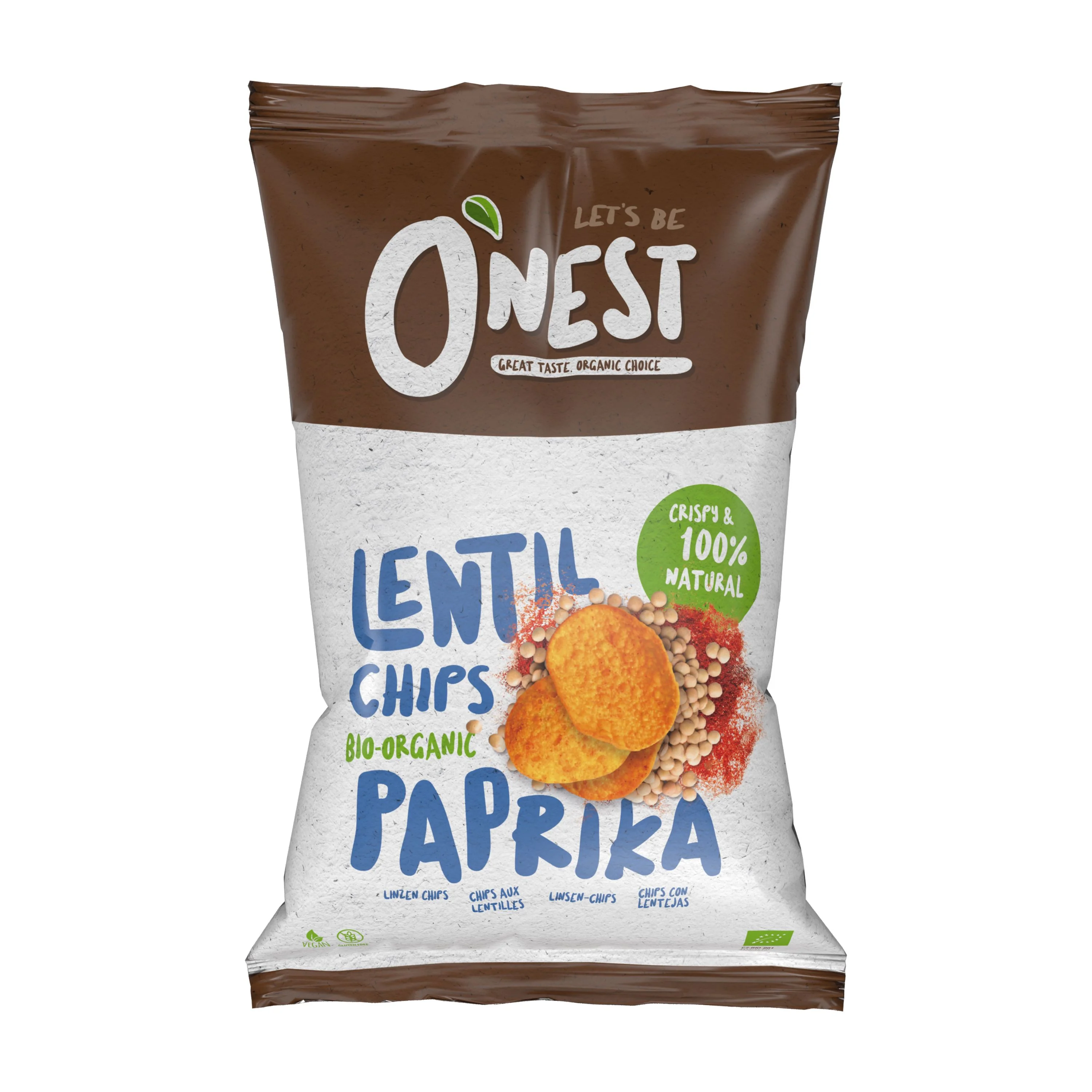 O'Nest Čočkové chipsy paprika BIO 40 g