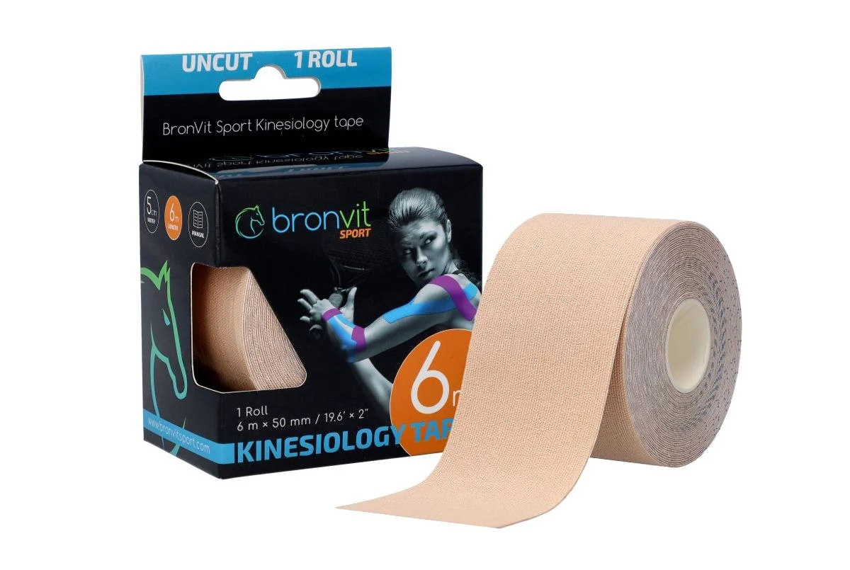 BronVit Sport Kinesio Tape classic 5 cm x 6 m tejpovací páska světle béžová