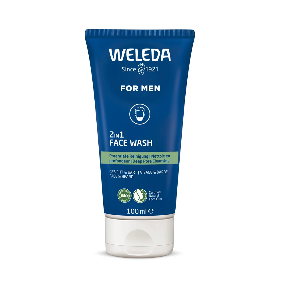 Weleda For Men Čisticí gel na obličej a vousy 2v1 100 ml