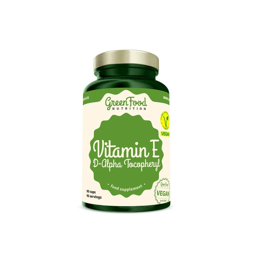 GreenFood Nutrition Vitamin E D-Alpha Tocopheryl 90 kapslí