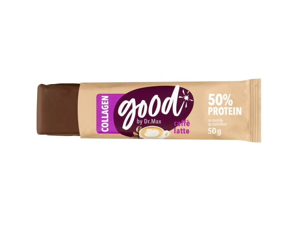 Dr. Max Protein Bar 50% Caffe Latte Collagen proteinová tyčinka 50 g