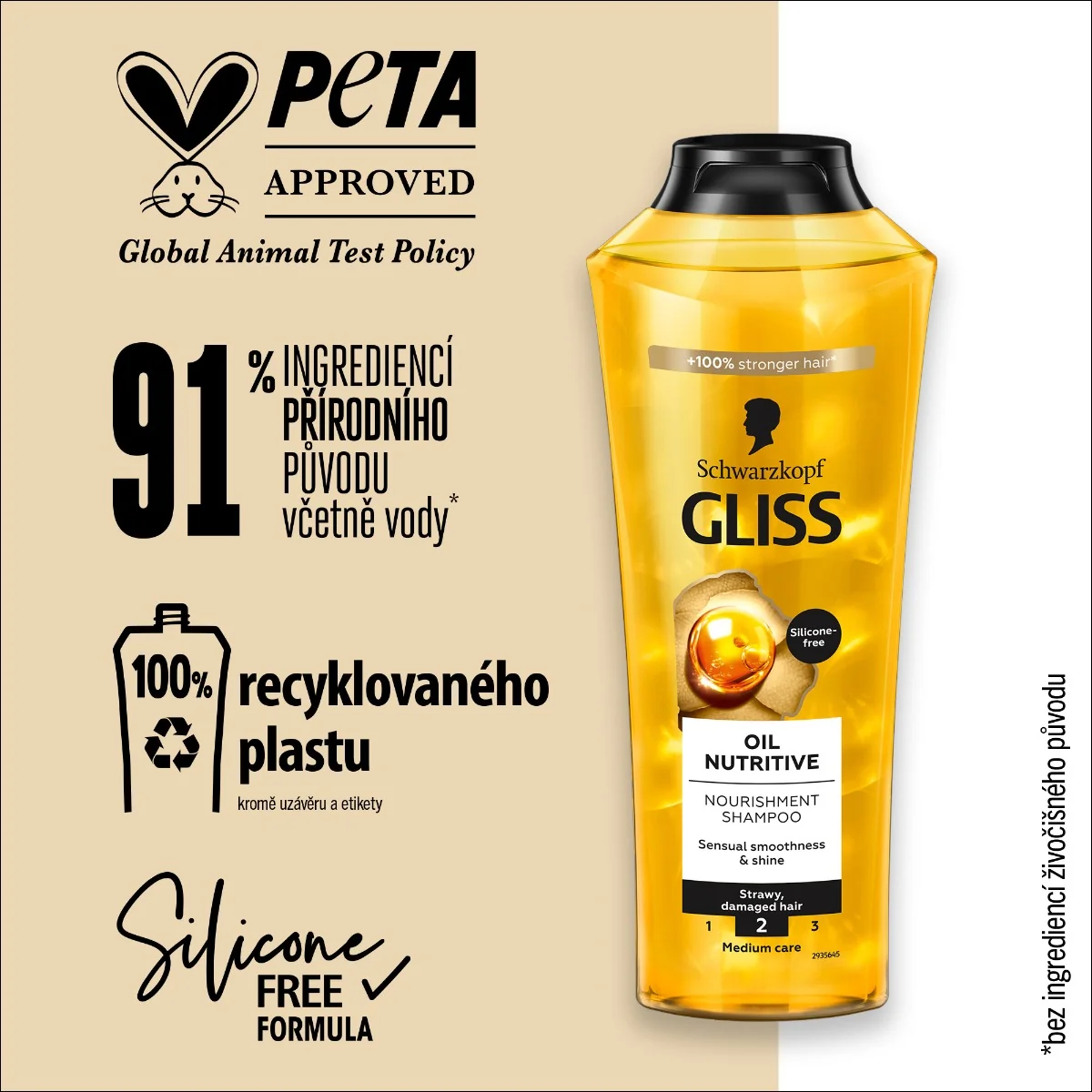 Gliss Oil Nutritive regenerační šampon 400 ml