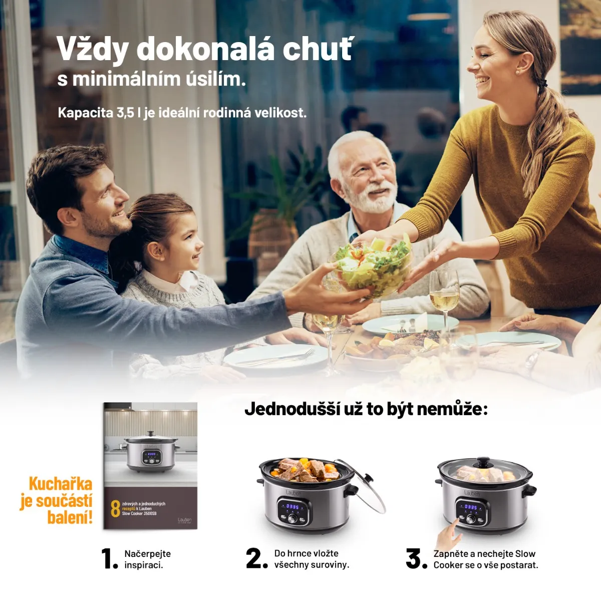 Lauben Slow Cooker 3500SB pomalý hrnec