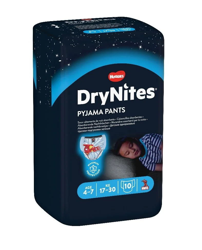 Huggies DryNites Boy vel. M 17-30 kg absorpční kalhotky 10 ks