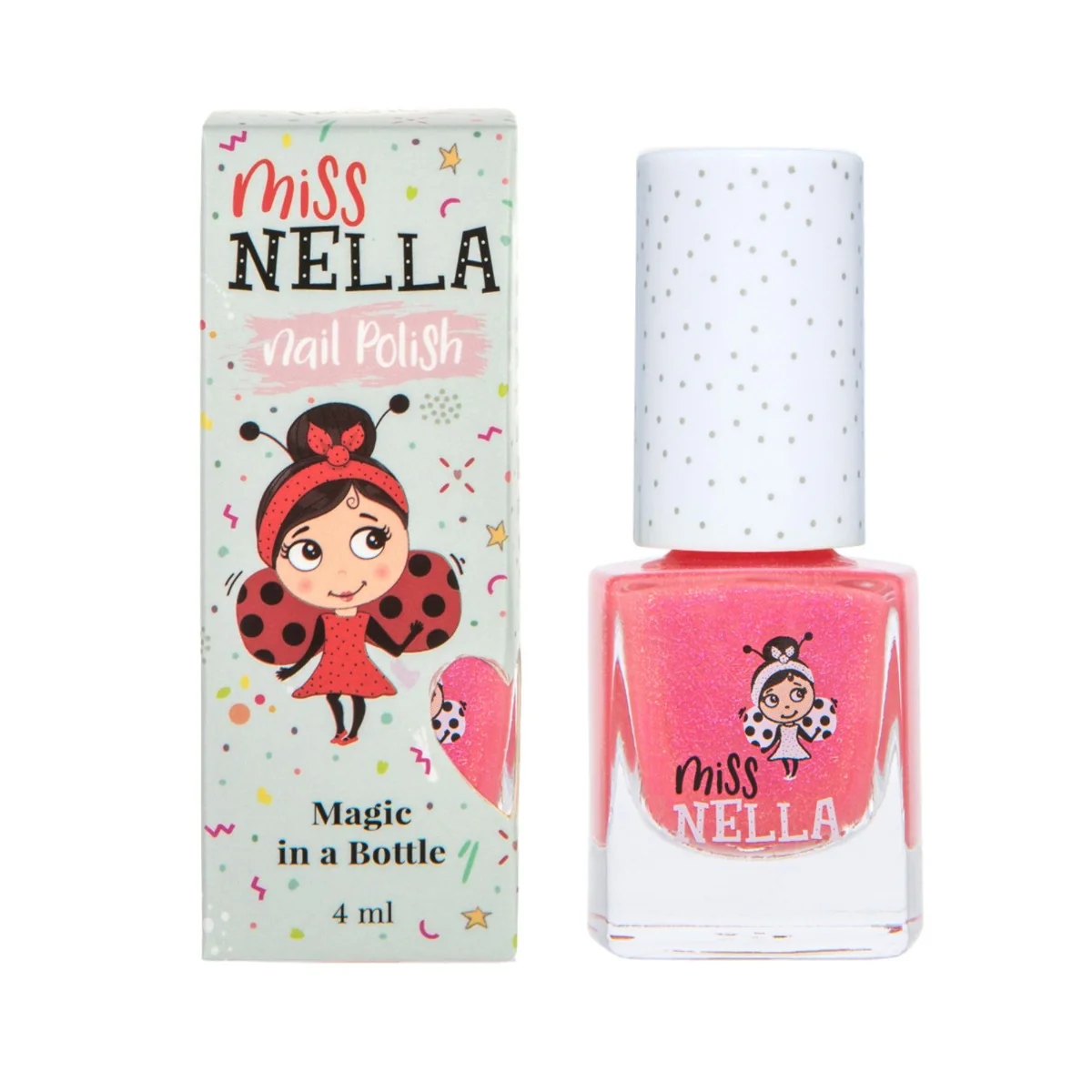 Miss Nella Dětský lak na nehty Tickle Me Pink 4 ml