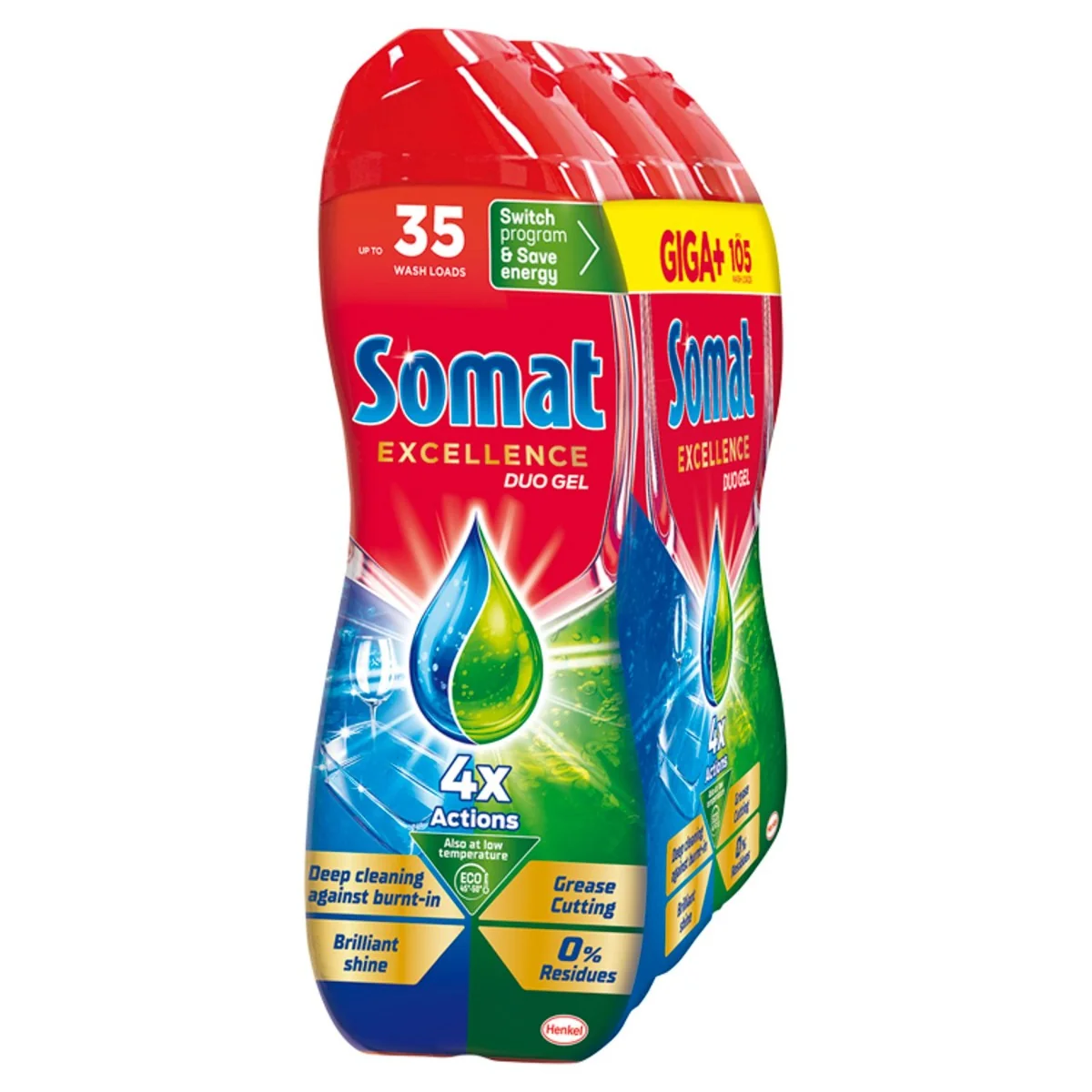 Somat Gel do myčky Excellence Anti Grease 3x630 ml 105 dávek