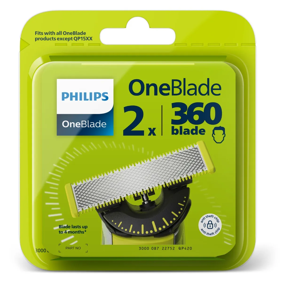 Philips OneBlade 360 QP420/50 náhradní břity 2 ks