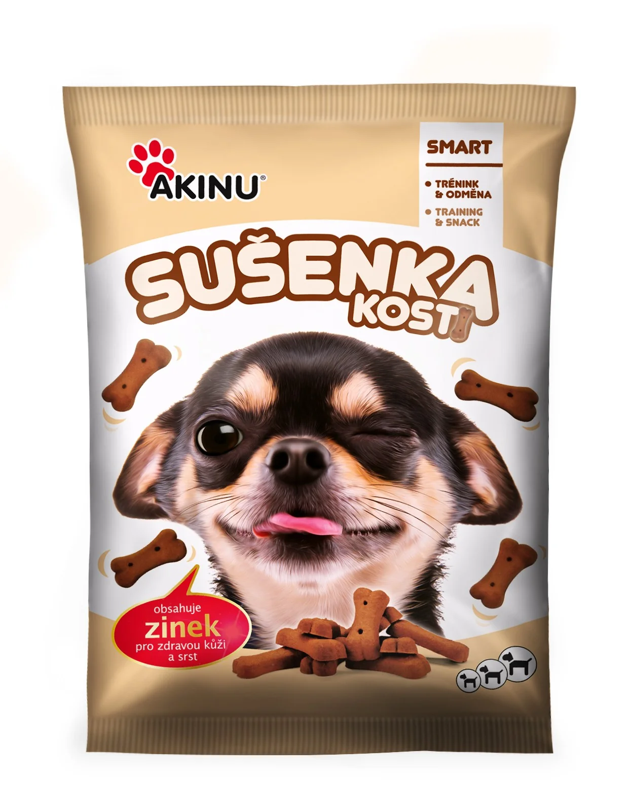 Akinu sušenky kosti se zinkem pamlsek pro psy 400 g 