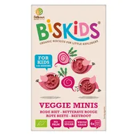 Biskids BIO dětské celozrnné mini sušenky s červenou řepou