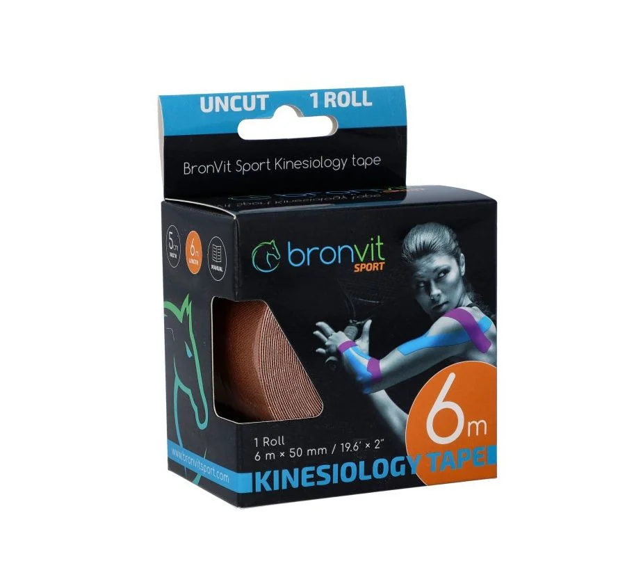 BronVit Sport Kinesio Tape classic 5 cm x 6 m tejpovací páska tmavě béžová