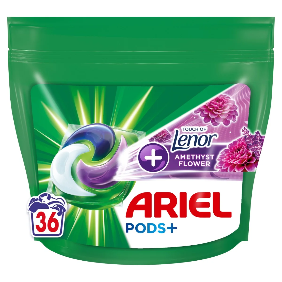 Ariel Touch of Lenor Amethyst Flower Prací kapsle 36 ks