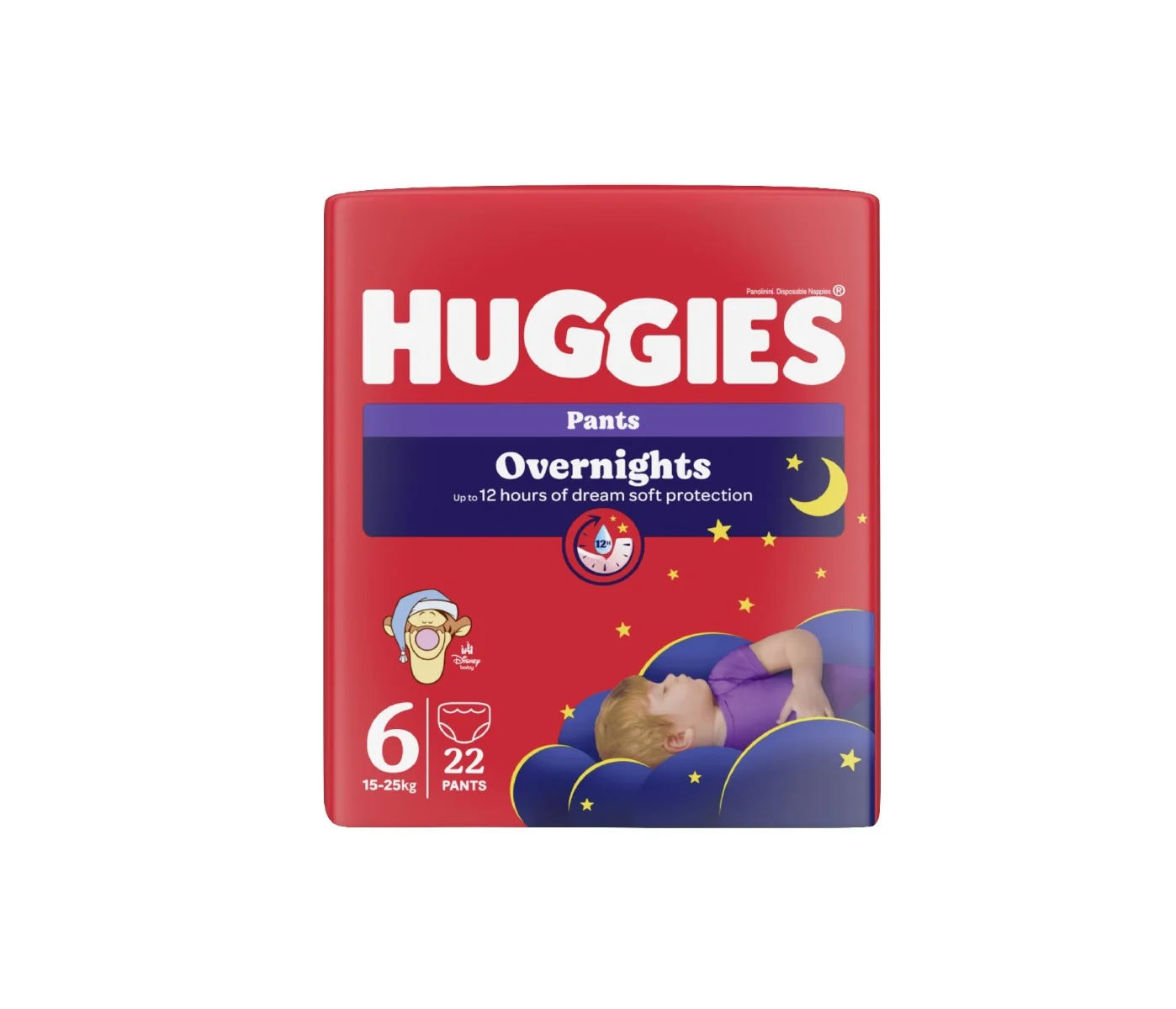 Huggies Overnights Pants 6 15-25 kg dětské pleny 22 ks