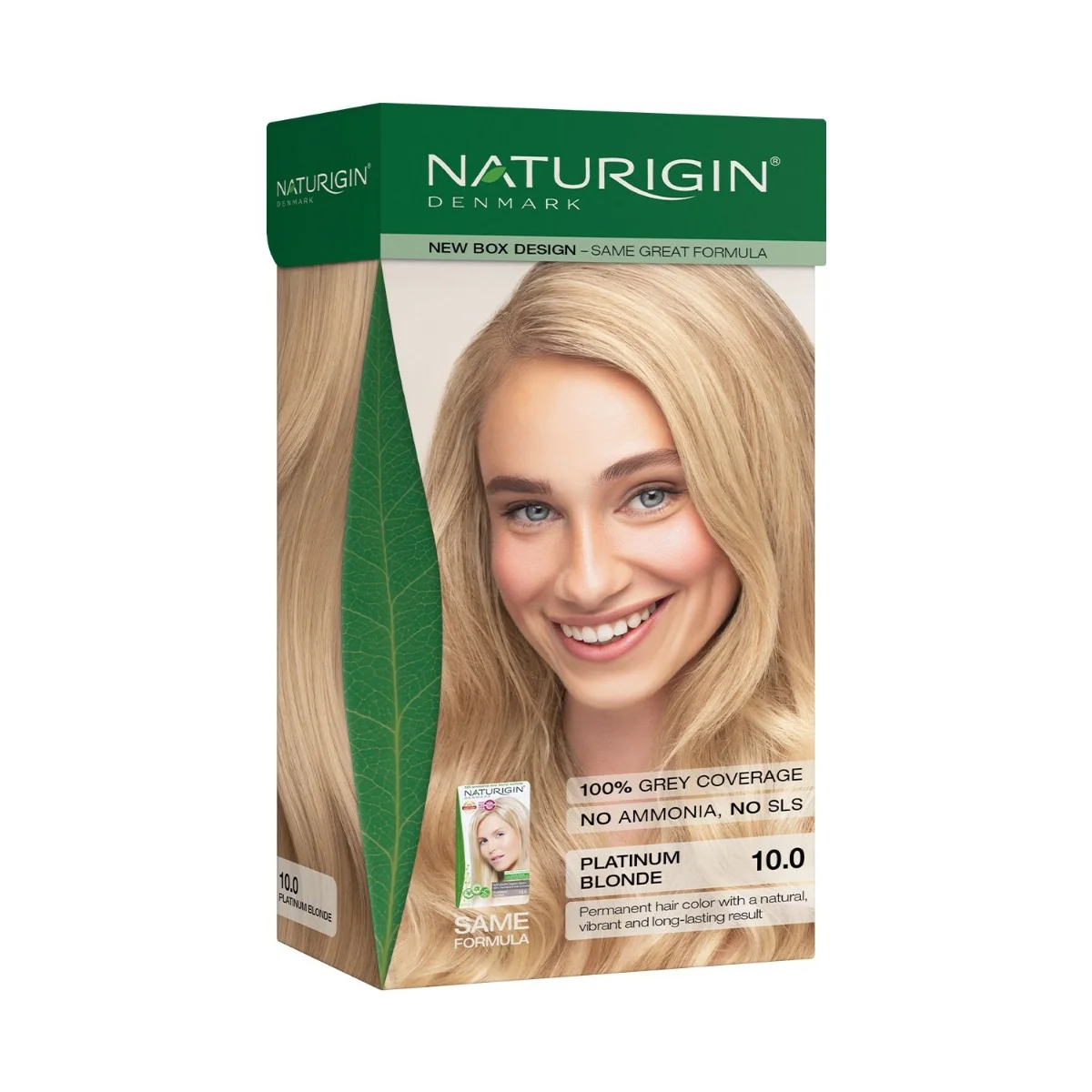 NATURIGIN Organic Based 100% Permanent Hair Colours Platinum Blonde 10.0 barva na vlasy 115 ml