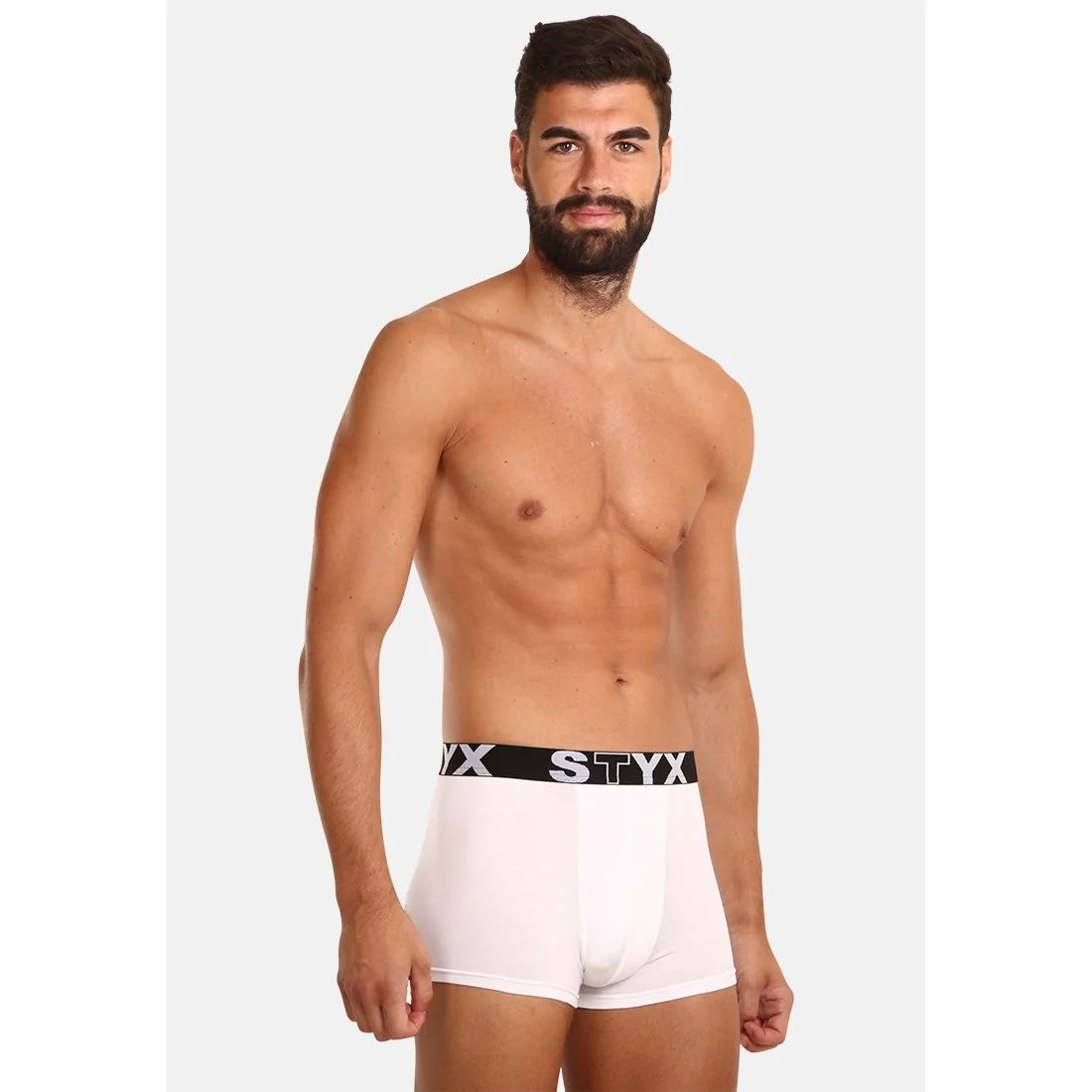 Styx Pánské boxerky sportovní guma bílé (G1061) XXL 