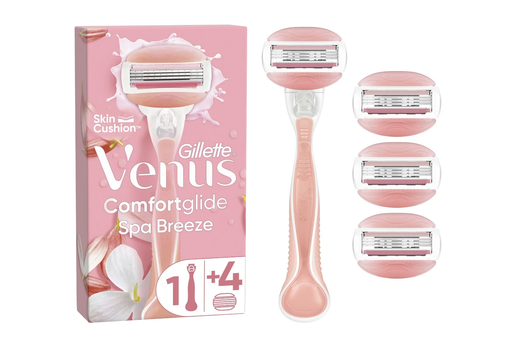 Gillette Venus ComfortGlide Spa Breeze dámský holicí strojek 1 ks + 4 náhradní hlavice