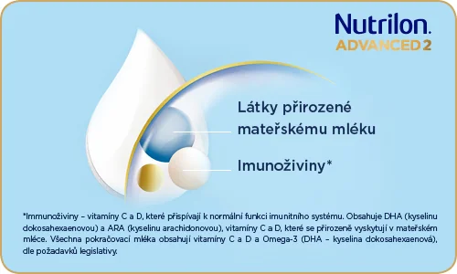 Nutrilon Advanced 2 - jedinečná receptura bez palmového oleje