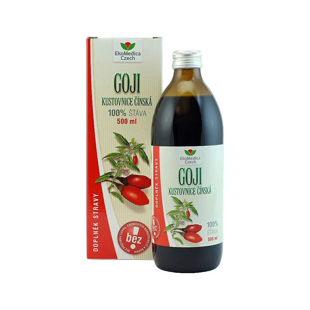 Ekomedica Goji Kustovnice čínská 100% šťáva 500 ml