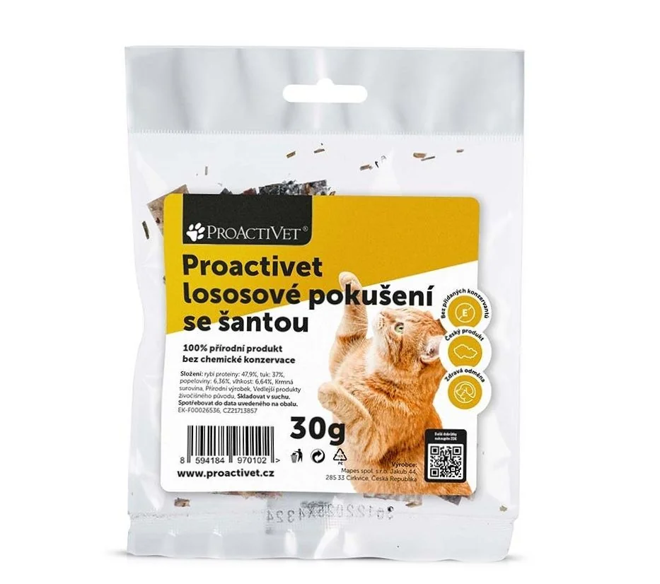 Proactivet Lososové pokušení se šantou kočičí 30 g