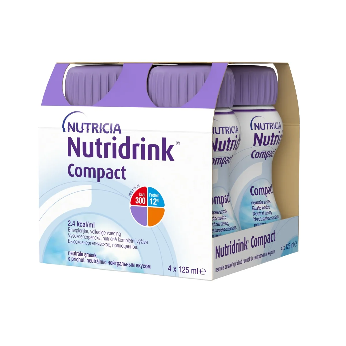 Nutridrink Compact s příchutí neutrální 4x125 ml