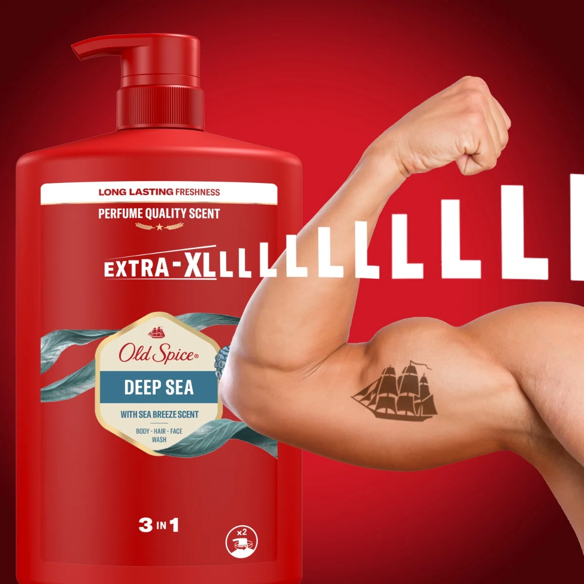 Old Spice Deep Sea Sprchový gel a šampon 1000 ml