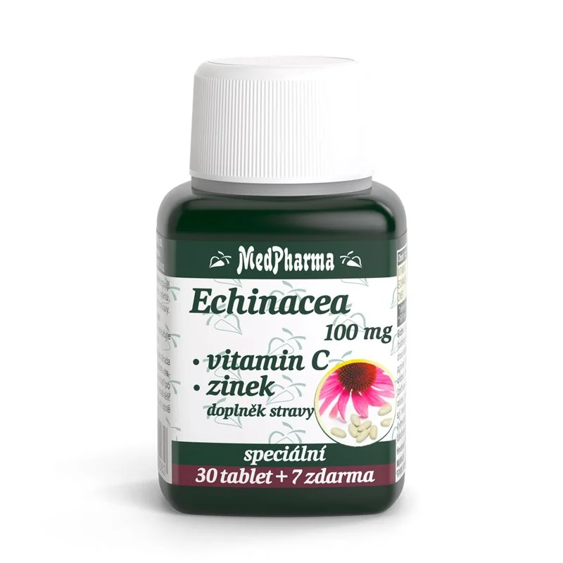 MedPharma Echinacea 100 mg + vitamin C + zinek 37 tablet