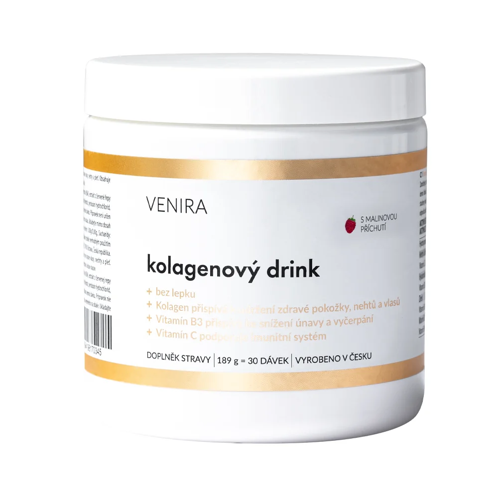 Venira Kolagenový drink pro vlasy, nehty a pleť malina 189 g