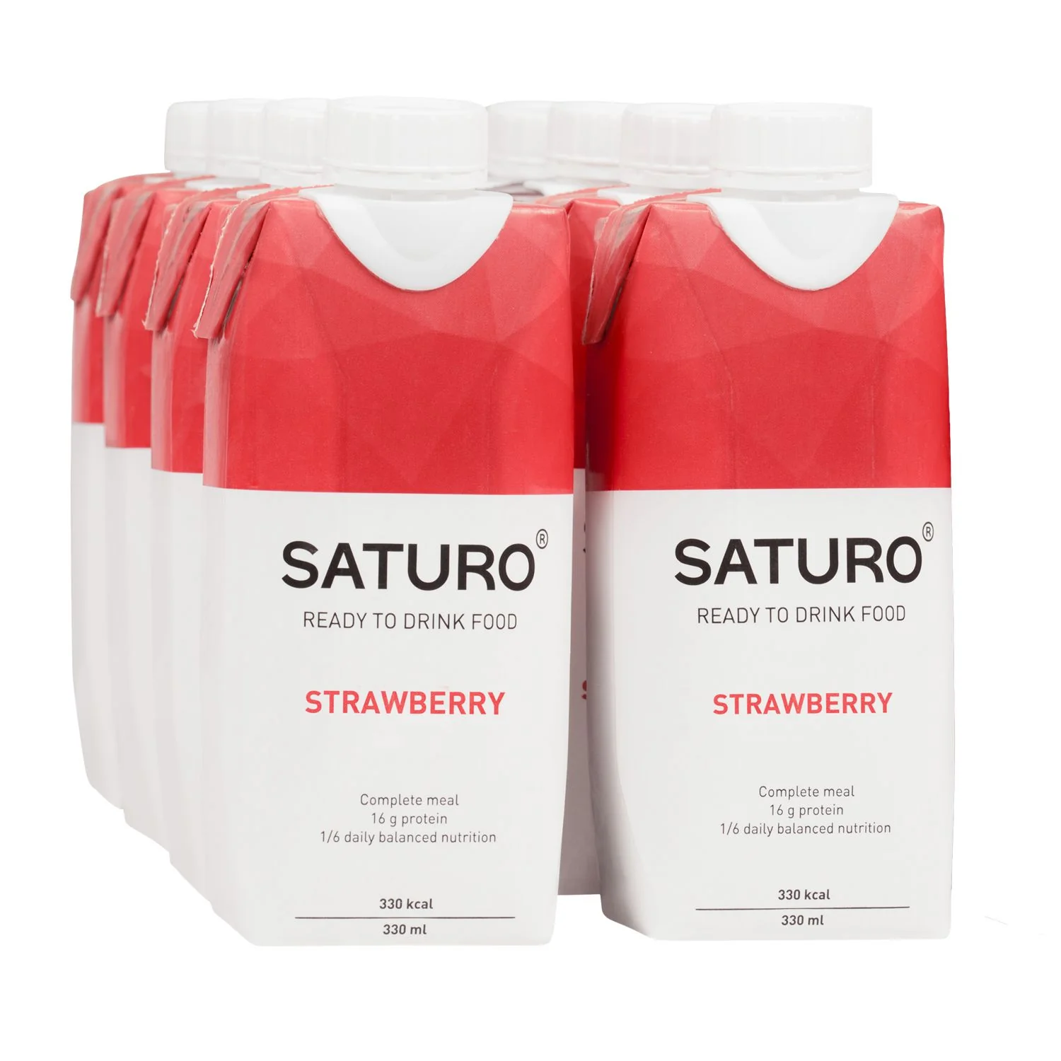 SATURO Jahoda drink 8x330 ml