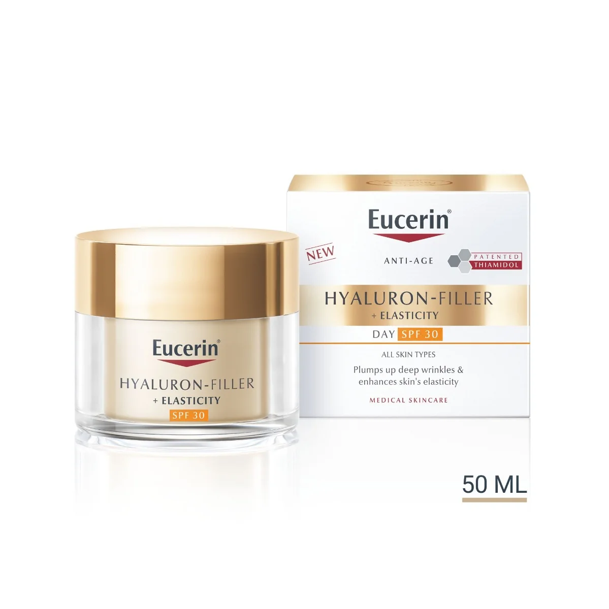 Eucerin Hyaluron-Filler + Elasticity SPF30 denní krém 50 ml