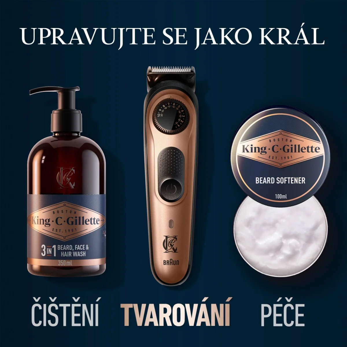 Gillette King C. Perfect Beard Kit Pro dárková sada